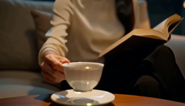 実写CM風の作例（カフェ）