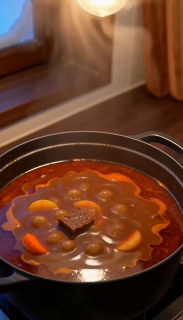 煮込み料理のAI動画サンプル